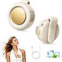 Clip On Fan, Portable Silent Mini Bladeless Personal Fan, 3-Speed 360 Rotatable Small Clip Fan for Shirt Waist Baby Carrier, Hands-Free Wearable Fan for Outdoor Travel Office
