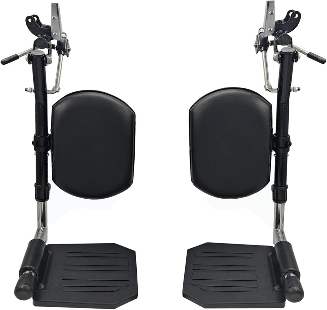 Wheelchair Lift Leg RestWheelchair Foot RestDrive Wheelchair Parts for Standard Wheelchairs (Pair of 1, Black)