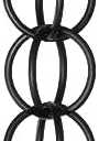 Monarch Rain Chains 28505 Ring Rain Chain Replacement Downspout for Gutters, 8-1/2 Feet Length, Black