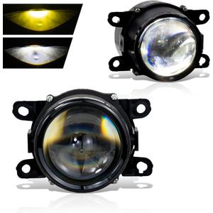 VPIMOZO 3.5" HI-PO Retrofit Upgraded LED Yellow Fog Lights Compatible with Honda Civic 13-21 FIT 15-20 HRV 19-20 15-17 Subaru WRX 06-12 Pathfinder 40W Replacement Front Bumper Lamp (Ford)