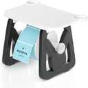 MUNBYN Label Holder for Rolls and Fanfold Labels, Thermal Sticker Holder for Desktop Thermal Printer, Accessory Supplies for Home, Office, Small Business (Black and White)