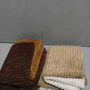 MIULEE Boho Farmhouse Throw Pillow Covers 18x18 Inch Set of 4 Rustic Mordern Neutral Cushion Covers Soft Corduroy Nordic Home Decor for Couch Bed Sofa Living Room Brown