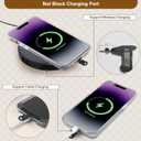 Phone Lanyard, Adjustable Anti Theft Phone Strap Crossbody Wrist Strap with RFID-Blocking Wallet & 2pcs 360 Phone Tabs Compatible for All Phones, Skin-Friendly, Premium Metal Buckles, Black