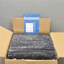 GarveeHome Scalloped 5x7 Rugs Washable Area Rugs for Living Room, Modern Bordered Solid Rug for Bedroom, Abstract Scalloped Non-Slip Stain Resistant Carpet for Dining Room Home Office Dorm, Black