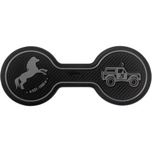 Car Cup Holder Coaster Compatible with Ford Bronco Offroad 2021-2025, Silicone Car Decorative Water Coaster, Bronco Car Accessories (Grey) (Gray)