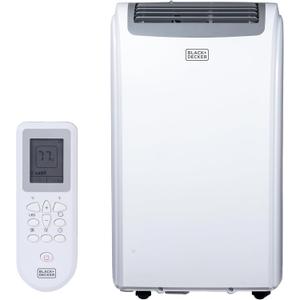 BLACK+DECKER 14,000 BTU Portable Air Conditioner, 3-in-1 AC, Dehumidifier and Fan, Portable AC Unit with Remote Control, Auto Evaporation, 3 Speeds, Window Kit Included, White, BPP10WTB