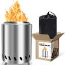 Tabletop Fire Pit - Smokeless 6 Inch Table Top Firepit for Outside Small Portable Fire Pits with Carry Bag Mini Pellet Stove for Camping Backyard Patio Garden Picnic