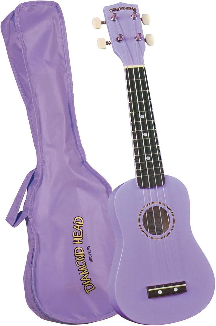 Diamond Head, 4-String Soprano Ukulele, Violet, DU-118)