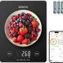 RENPHO Digital Kitchen Scale, Smart Food Weight Scale with Nutritional Calculator, Gram Scale for Weight Loss Cooking Baking Keto Macro Diet, Black Glass, 22lb/10kg