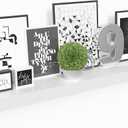 Ballucci Floating Shelf, 36" Wood Wall Shelf with Invisible Brackets for Bathroom, Living Room, Bedroom, Kitchen, Nursery, 6" Deep, White (36" - 1 Piece)