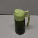 16oz/470ml Glass Olive Oil Sprayer for Cooking - 2 in 1 Olive Oil Dispenser for Kitchen Gadgets, Air Fryer, Salad, and BBQ (Green)