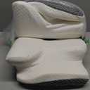 Sleep Doctor Approved Cervical Neck Pillow for Sleeping, Ergonomic Contour Side Sleeper Pillows for Adults, Cooling Orthopedic Pillow for Pain Relief Support, Memory Foam Pillows Back Stomach Sleepers (Light Grey)