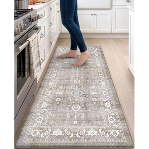DEXI Kitchen Mats for Floor Cushioned Anti Fatigue, 58,5x24 Extra Large Wide Runner Rug Non Slip, Waterproof Soft Comfort Standing Rubber Padded, Brown