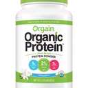 Orgain Organic Plant Based Protein Powder, Vanilla Bean - Vegan, Low Net Carbs, Non Dairy, Gluten Free, Lactose Free, No Sugar Added, Soy Free, Kosher, Non-GMO, 2.03 Pound (EXP 06/06/27)