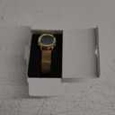 Women's Step Counter Pedometer Watch with Stainless Steel Bracelet, Stylish Design, No App, No Charging Needed for Step, Calorie, Distance, Alarm, Countdown TimerTU-2401 (Gold)