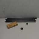 TONIAL Curtain Rod 32 to 58 Inch(2.6-4.8ft), Telescoping Splicing 3/4 Drapery Rods for Windows 20 to 53 Inch(1.7-4.4ft), Decorative Single Rod with Small Cap Finial, Black