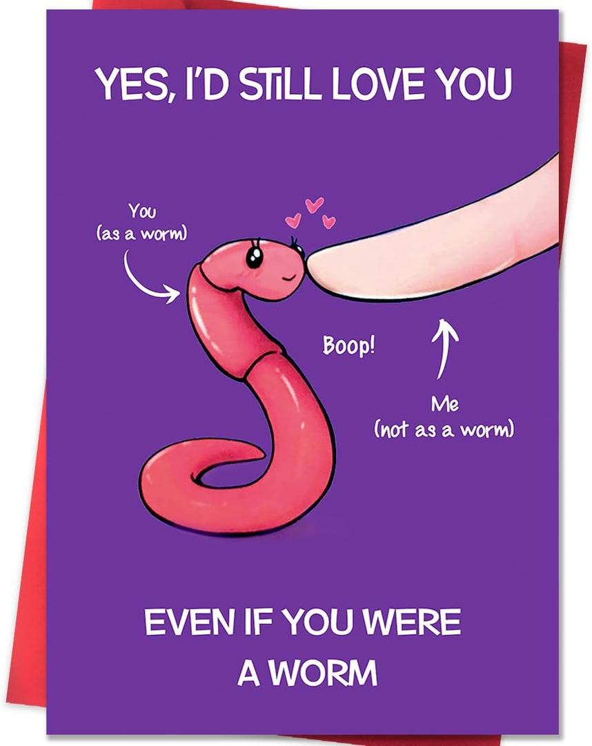 5 x Beixian Funny Valentines Day Card for Him Her, Unique Valentine's Card Gifts for Husband Wife, Happy Anniversary/Bday Gifts for Women Men Boyfriend Girlfriend (BX319)