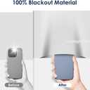 Blackout Curtains for Bedroom, 120" x 57" Temporary Blackout Shades for Windows, Portable Black Out Blinds Screen with 20 Loop & Hook, 100% Black Out Window Cover Film for Baby Nursery Travel RV-White