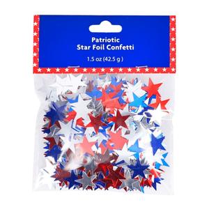 6 x Holiday Home Patriotic Star Foil Confetti