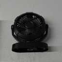 Gaiatop Portable Camping Fan with LED Lantern, Power Display 360 Head Rotation, Hanging Hook for Tent, 3 Speed Quiet Rechargeable, 4000mAh Battery Operated USB Fans for Indoor Outdoor Travel Black