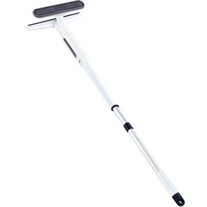 Red Horn Window Squeegee with Long Handle, Mirror Window Cleaning Squeegee Kit with Washable Pad and Blade Cleaner for Glass,Wall, Window, Mirror.White Color