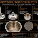 KERAM Percolator Coffee Pot, 10.14 fl oz (300 ml), 4-6 Cup Capacity, Stainless Steel, portable coffee maker for camping pour over non electric