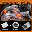 Land Guard 1000 sqft Spider Web, Bonus with 50 Artificial Spiders, Fabric Spider Webbing, Cobweb Halloween Decor for Indoor and Outdoor Party Supplies