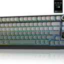 AULA S75 PRO Wireless Mechanical Keyboard with Screen&Knob, Tri-Mode Hot Swappable Gaming Keyboard 75%, Pre-lubed Switches, RGB Backlit, Side Printed PBT Keycaps, Creamy Sounding Computer Keyboards (Gradient Black)