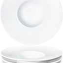 jinsongdafa Ceramics Rimmed Soup Bowls 5.1 oz, White 8.5 inch Exquisite small soup plate Set of 3, Pasta plates With Rim is the best choice for hotels, kitchens, fine restaurants and gourmets
