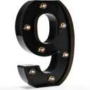 OYCBUZO Light Up Black Alphabet Marquee Number Sign LED Marquee Number Lights Sign for Night Light Home Bar Christmas Lamp Birthday Party Wedding Decoration 9