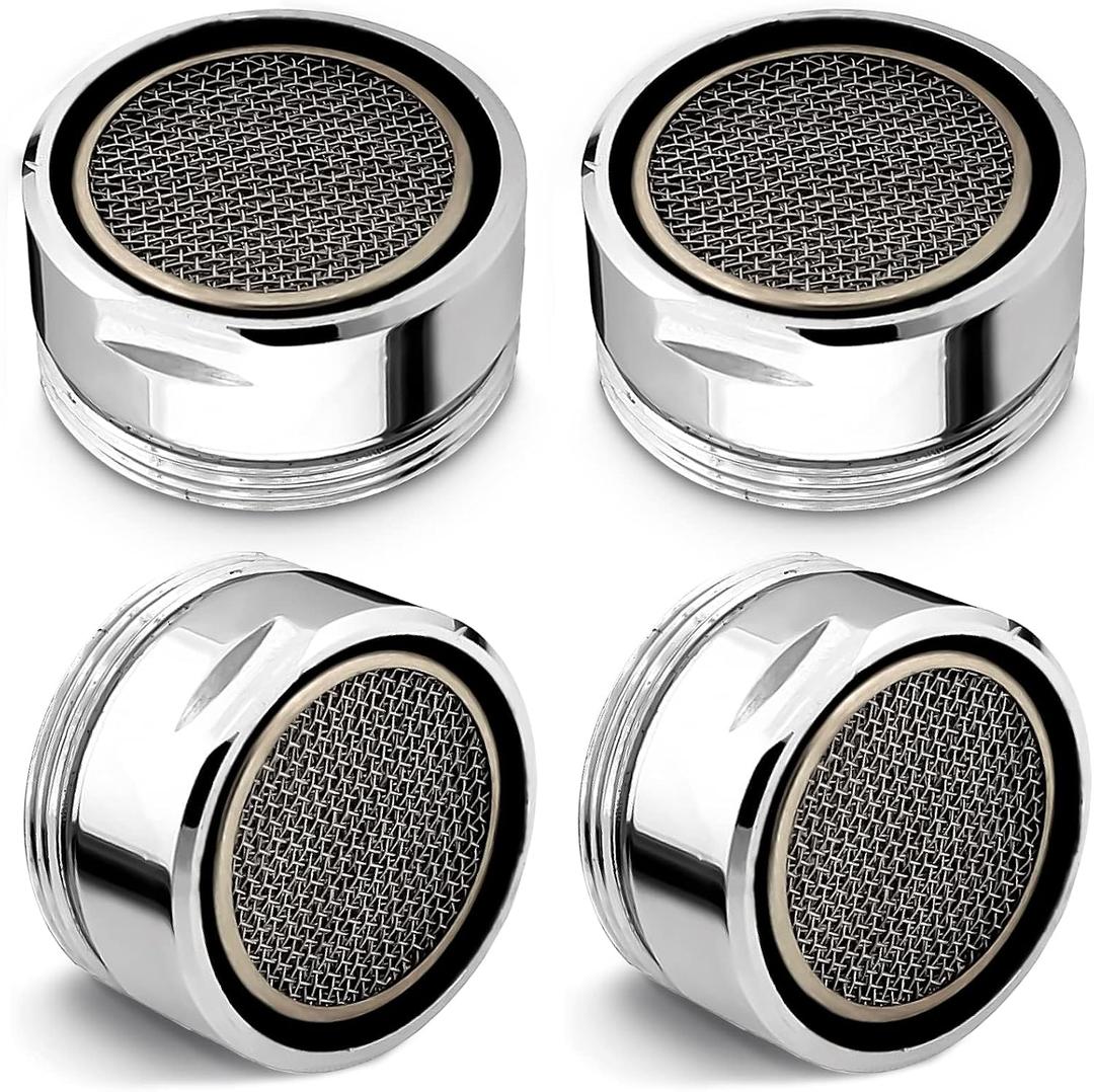 4Pcs Bathroom Faucet Aerator Replacement - 15"/16" 24mm Kitchen Bathroom Sink Attachment High Flow Aerator for Sink Faucet Aerators M24 Male Thread