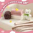 Frienda 4 Pcs Baby Fuzzy Blanket Fluffy Baby Blanket for Boys Girls Soft Warm Infant Newborn Toddler Receiving Nursery Bed Supplies, 32 x 24 Inch(Beige Brown Color)