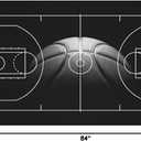 Osimiccp Basketball Rug for Bedroom Size 5'x7', Non-Slip Basketball Court Rugs for Living Room and Game Room Decor
