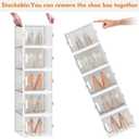 SIMPDIY Shoe Organizer, 12 Pack Shoe Storage Shoe Organizer for Closet, Shoe Boxes Clear Plastic Stackable Shoe Storage Boxes for Size 13