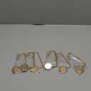 Christmas Mantle Stocking Holders Set of 6 - Upgrade Non-Slip Fireplace Hangers, Lightweight Metal Hooks for Christmas Party Decoration (Gold)