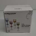 XUWAIDSGN 16 Pcs 7oz Plastic Vintage Wine Glasses Drinking Glasses Unbreakable Wedding Glassware Crystal Water Goblets Reusable Drinkware Vintage Champagne Flutes (16, Amber)