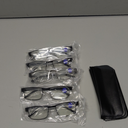 5-Pack Reading Glasses Blue Light Blocking, Spring Hinge Readers for Women Men Anti Glare Filter Lightweight Eyeglasses (5-Pack Light Black, 2.25)