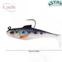 3D Realistic Leaded Soft Fishing Lure  Pre-Rigged Paddle Tail Swimbait for Mandarin Fish, Bass, and More  Sinking Lure for Freshwater & Saltwater3PCS (Blue backed spots)