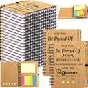 Yeaqee 100 Pcs Inspirational Gifts Set Include 50 Spiral Notebooks 50 Pens May You Be Proud of The Work You Do Motivational Thanks Gifts for Coworker Teachers Back to School(Proud)