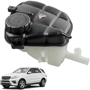 Engine Radiator Coolant Overflow Reservoir Tank With Sensor & Cap Compatible With 2006-2015 Mercedes-Benz GL320 GL350 GL450 GL500 GL550 ML350 ML450 ML500 ML550 Replaces 1645000049 603-256