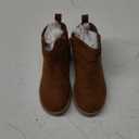 HOMEHOT Girls Ankle Boots Suede Leather Side Zipper Low Heels short (toddler/littile kids) (12 Little Kid, Camel Brown)