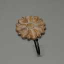 dwellington Flower Towel Hooks Decorative Hooks Hanger for Hanging Clothes, Keys, Towels - Decorative Wall Mount Hook Command Single Rack for Entryway, Bathroom, Kitchen (Natural)