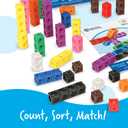 Learning Resources MathLink Cubes Big Builders - Math Manipulatives Kindergarten Games, Pattern Building Blocks, Counting Blocks, STEM Sets, Classroom Counters, Fine Motor Skills, Gifts For Kids