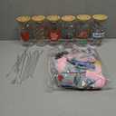 Domensi 12 Pcs Teacher Appreciation Gifts from Student 16 oz Glass Cups with Lids Novelty Socks Birthday Graduation Retirement Christmas Thank You Gifts for Daycare Women