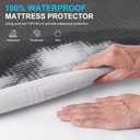GOPOONY Waterproof Mattress Protector Full Size - Breathable, Noiseless, Ultra-Soft Bed Cover, Mattress Pad Cover with Deep Stretchable Pockets 8"-21" (Gray)