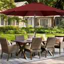Blissun 9ft Patio Umbrella Replacement Canopy, Market Umbrella Top, Outdoor Table Umbrella Canopy for 8 Ribs, Canopy Only