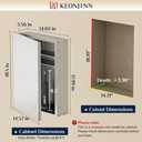 Keonjinn 40 x 26 Inch Medicine Cabinet Mirror for Bathroom, Lightweight
