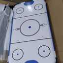 SereneLife 54" Air Hockey Game Table with 2X Stronger Motor, Light-up Scoreboard, AC in Line Power Switch Includes 2 Pucks, 2 Pushers (Blue)