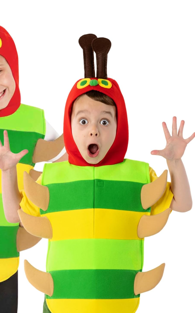 fun shack Caterpillar Costume Kids, World Book Day Costumes for Kids Caterpillar and Bug Costumes for Boys and Girls M