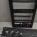 HDDTTZ 3-Tier Expandable Shoe Rack, Adjustable Shoe Shelf Storage Organizer Heavy Duty Metal Free Standing Shoe Rack for Entryway Closet Doorway (Black)